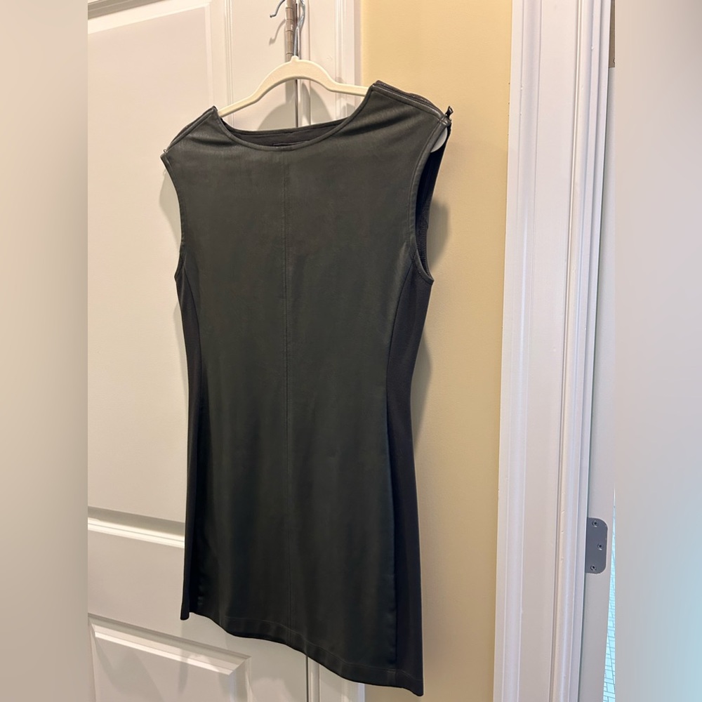 BCBG faux leather mini dress